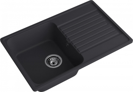 МОЙКА GRANFEST QUARZ GF-Z 78 (736х476) ЧЕРНЫЙ (КРЫЛО)