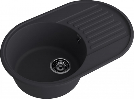 МОЙКА GRANFEST QUARZ GF-Z 18 (737х478) ЧЕРНЫЙ (КРЫЛО)