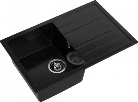 МОЙКА GRANFEST QUADRO GF-Q780L (780x500) ЧЕРНЫЙ (КРЫЛО)