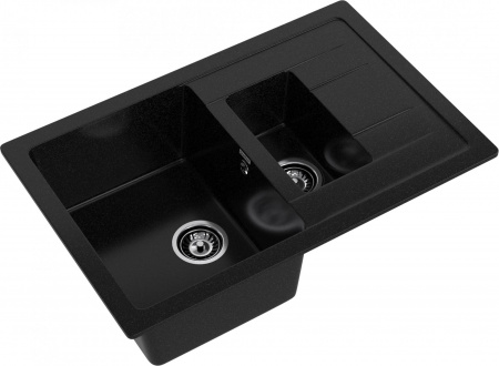 МОЙКА GRANFEST QUADRO GF-Q775KL (775x500) ЧЕРНЫЙ (КРЫЛО)