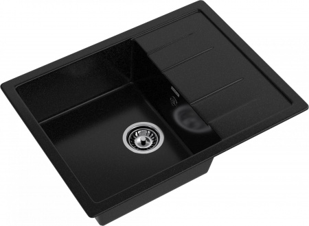 МОЙКА GRANFEST QUADRO GF-Q650L (650x500) ЧЕРНЫЙ (КРЫЛО)